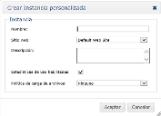 Crear una instancia personalizada